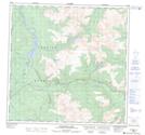 105B02 Daughney Lake Topographic Map Thumbnail 1:50,000 scale