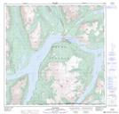 105D02 Carcross Topographic Map Thumbnail 1:50,000 scale