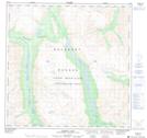 105D04 Takhini Lake Topographic Map Thumbnail 1:50,000 scale