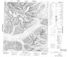 105O08 Keele Peak Topographic Map Thumbnail 1:50,000 scale
