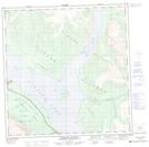 115G07 Burwash Landing Topographic Map Thumbnail 1:50,000 scale