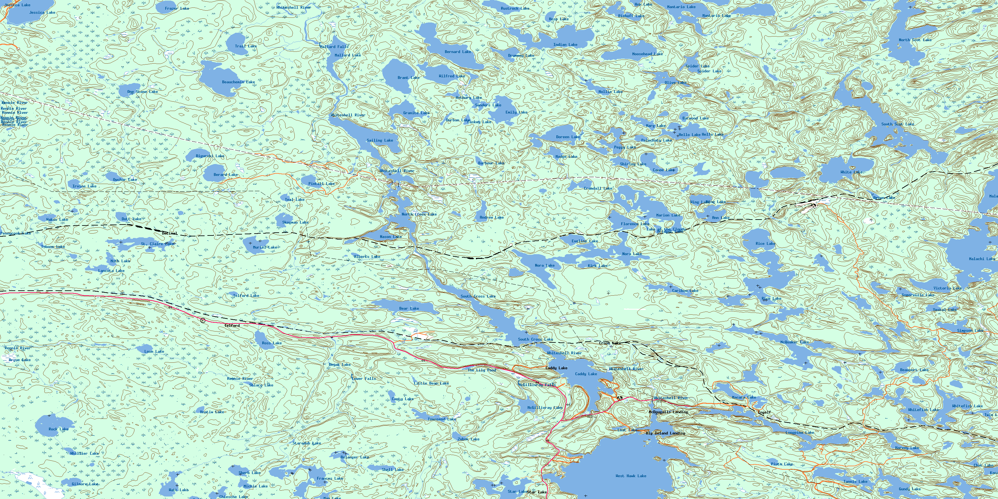 West Hawk Lake Depth Chart