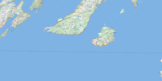 Merasheen Topo Map 001M08 at 1:50,000 scale - National Topographic System of Canada (NTS) - Toporama map