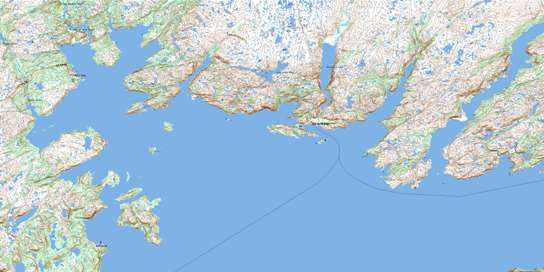 Belleoram Topo Map 001M11 at 1:50,000 scale - National Topographic System of Canada (NTS) - Toporama map