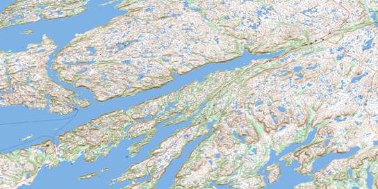 Gaultois Topo Map 001M12 at 1:50,000 scale - National Topographic System of Canada (NTS) - Toporama map