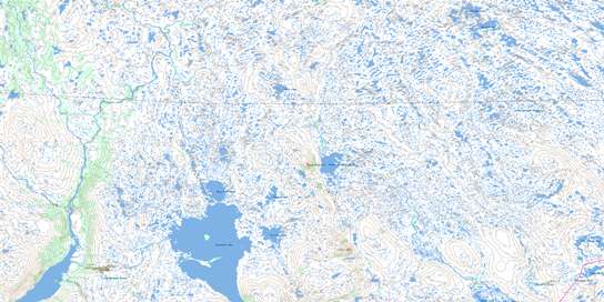 Gisborne Lake Topo Map 001M15 at 1:50,000 scale - National Topographic System of Canada (NTS) - Toporama map