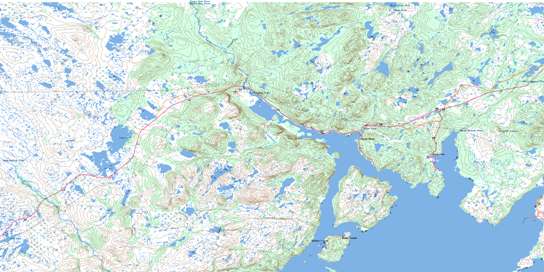 Sound Island Topo Map 001M16 at 1:50,000 scale - National Topographic System of Canada (NTS) - Toporama map