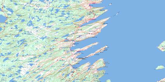 Harbour Grace Topographic map 001N11 at 1:50,000 Scale