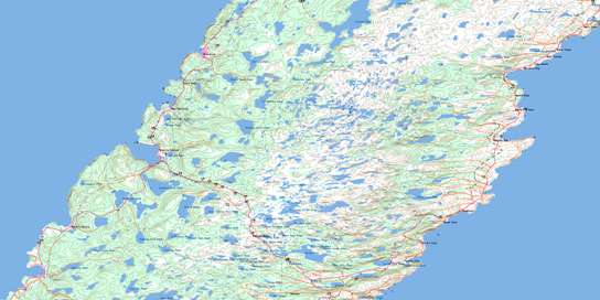 Heart's Content Topo Map 001N14 at 1:50,000 scale - National Topographic System of Canada (NTS) - Toporama map