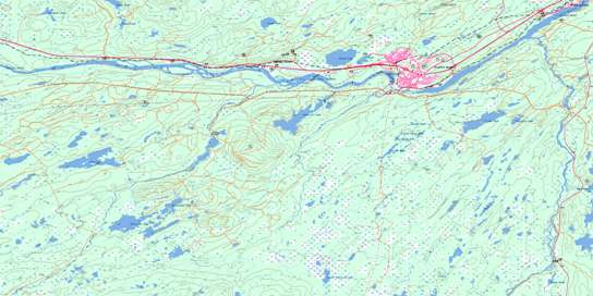 Grand Falls Topo Map 002D13 at 1:50,000 scale - National Topographic System of Canada (NTS) - Toporama map