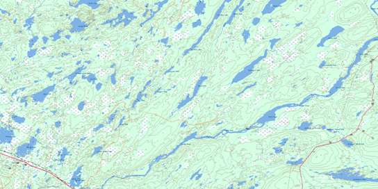 Gander River Topo Map 002E02 at 1:50,000 scale - National Topographic System of Canada (NTS) - Toporama map