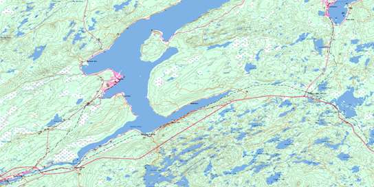 Botwood Topo Map 002E03 at 1:50,000 scale - National Topographic System of Canada (NTS) - Toporama map