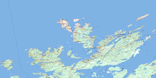 Twillingate Topographic map 002E10 at 1:50,000 Scale