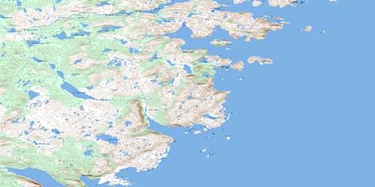 St Peter Bay Topo Map 003D04 at 1:50,000 scale - National Topographic System of Canada (NTS) - Toporama map