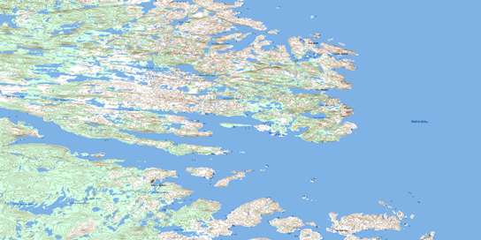 Fox Harbour Topo Map 003D05 at 1:50,000 scale - National Topographic System of Canada (NTS) - Toporama map