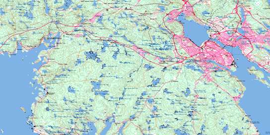 Halifax Topo Map 011D12 at 1:50,000 scale - National Topographic System of Canada (NTS) - Toporama map