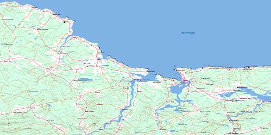 Pugwash Topo Map 011E13 at 1:50,000 scale - National Topographic System of Canada (NTS) - Toporama map