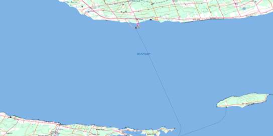 Pictou Island Topo Map 011E15 at 1:50,000 scale - National Topographic System of Canada (NTS) - Toporama map