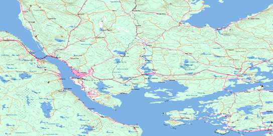 Port Hawkesbury Topo Map 011F11 at 1:50,000 scale - National Topographic System of Canada (NTS) - Toporama map