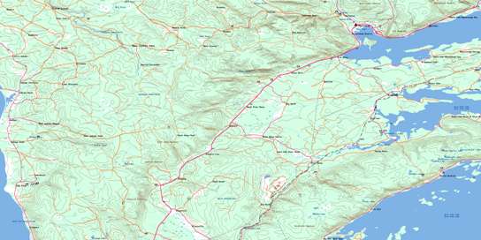 Whycocomagh Topo Map 011F14 at 1:50,000 scale - National Topographic System of Canada (NTS) - Toporama map