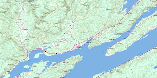 Baddeck Topographic map 011K02 at 1:50,000 Scale