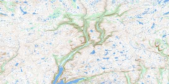 La Poile River Topo Map 011O16 at 1:50,000 scale - National Topographic System of Canada (NTS) - Toporama map