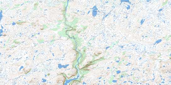 White Bear River Topo Map 011P14 at 1:50,000 scale - National Topographic System of Canada (NTS) - Toporama map