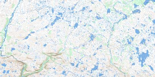 Dolland Brook Topo Map 011P15 at 1:50,000 scale - National Topographic System of Canada (NTS) - Toporama map