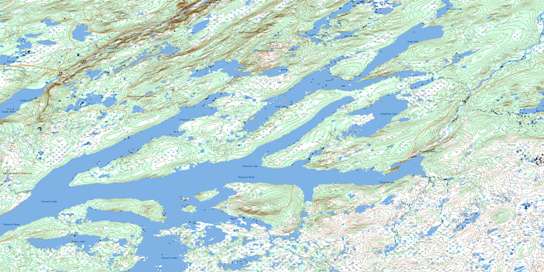 Victoria Lake Topo Map 012A06 at 1:50,000 scale - National Topographic System of Canada (NTS) - Toporama map