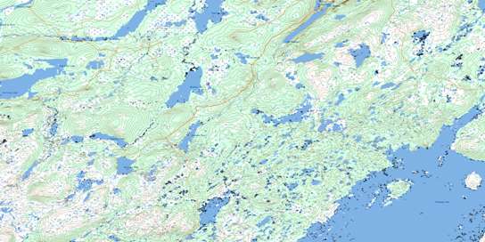 Snowshoe Pond Topo Map 012A07 at 1:50,000 scale - National Topographic System of Canada (NTS) - Toporama map