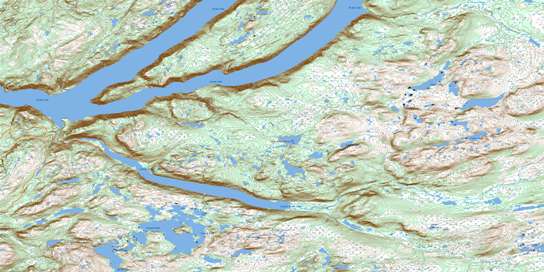 Little Grand Lake Topo Map 012A12 at 1:50,000 scale - National Topographic System of Canada (NTS) - Toporama map