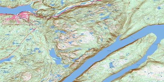 Corner Brook Topo Map 012A13 at 1:50,000 scale - National Topographic System of Canada (NTS) - Toporama map