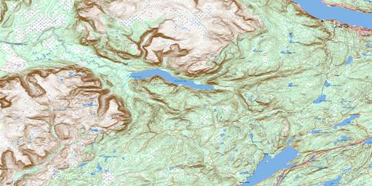 Georges Lake Topo Map 012B16 at 1:50,000 scale - National Topographic System of Canada (NTS) - Toporama map
