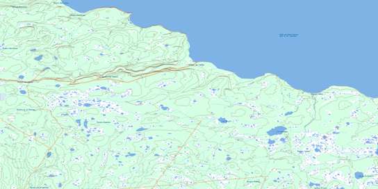Grande Baie Broom Topo Map 012E08 at 1:50,000 scale - National Topographic System of Canada (NTS) - Toporama map