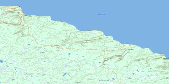 Pointe Carleton Topo Map 012E10 at 1:50,000 scale - National Topographic System of Canada (NTS) - Toporama map