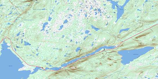Sheffield Lake Topo Map 012H07 at 1:50,000 scale - National Topographic System of Canada (NTS) - Toporama map