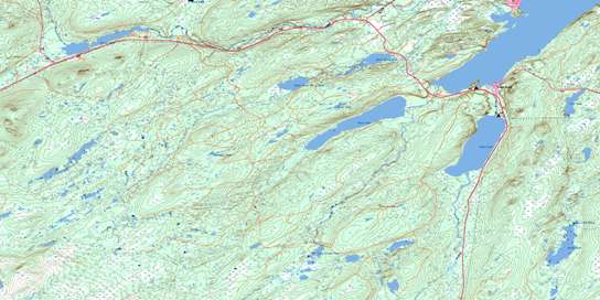 Springdale Topo Map 012H08 at 1:50,000 scale - National Topographic System of Canada (NTS) - Toporama map