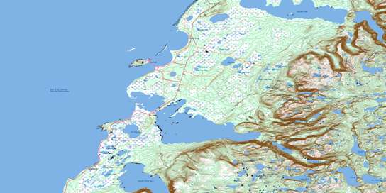 St Pauls Inlet Topo Map 012H13 at 1:50,000 scale - National Topographic System of Canada (NTS) - Toporama map