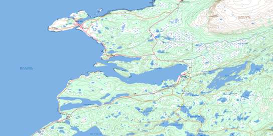 Port Saunders Topo Map 012I11 at 1:50,000 scale - National Topographic System of Canada (NTS) - Toporama map