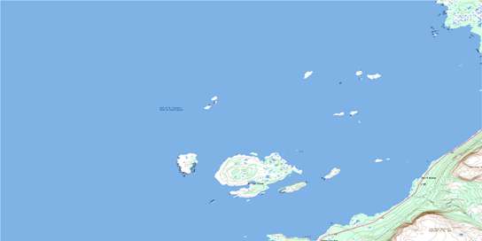 St John Island Topo Map 012I14 at 1:50,000 scale - National Topographic System of Canada (NTS) - Toporama map