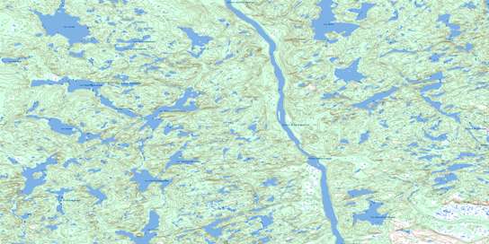 Lac Nesle Topo Map 012J13 at 1:50,000 scale - National Topographic System of Canada (NTS) - Toporama map