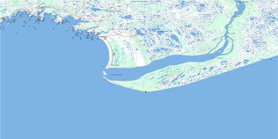 Natashquan Topo Map 012K04 at 1:50,000 scale - National Topographic System of Canada (NTS) - Toporama map
