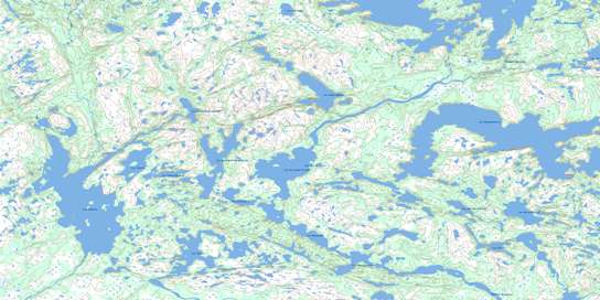 Lac Kegashka Topo Map 012K06 at 1:50,000 scale - National Topographic System of Canada (NTS) - Toporama map