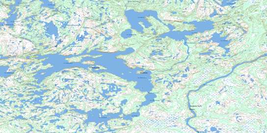 Lac Washicoutai Topographic map 012K07 at 1:50,000 Scale