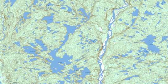 Lac Victor Topo Map 012K12 at 1:50,000 scale - National Topographic System of Canada (NTS) - Toporama map