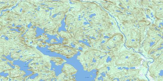 Lac Goyelle Topo Map 012K15 at 1:50,000 scale - National Topographic System of Canada (NTS) - Toporama map
