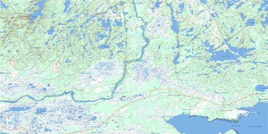 Lac A L'Ours Topo Map 012L06 at 1:50,000 scale - National Topographic System of Canada (NTS) - Toporama map