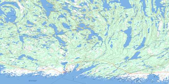 Baie-Johan-Beetz Topo Map 012L07 at 1:50,000 scale - National Topographic System of Canada (NTS) - Toporama map