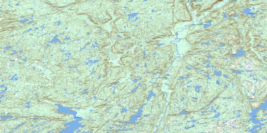 Lac Cugnet Topo Map 012L12 at 1:50,000 scale - National Topographic System of Canada (NTS) - Toporama map