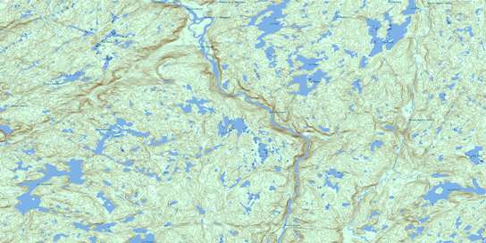 Lac Sanson Topo Map 012L14 at 1:50,000 scale - National Topographic System of Canada (NTS) - Toporama map
